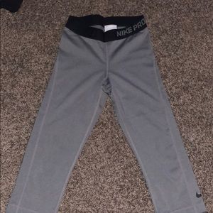 Grey Nike Pro capris